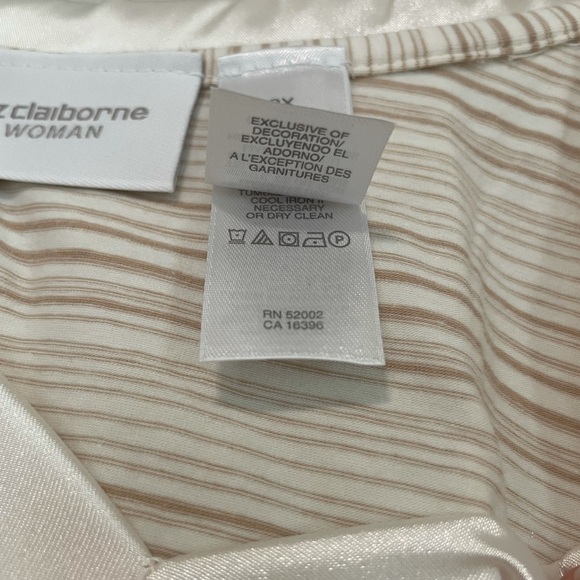 Vintage Liz Claiborne Striped Shirt 2X - Picture 3 of 9